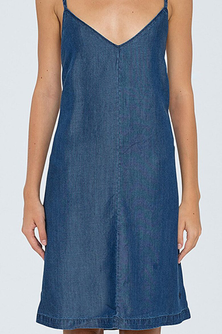 Pepe Jeans London Rochie din denim cu decolteu in V si barete incrucisate pe partea din spate - Pled.ro