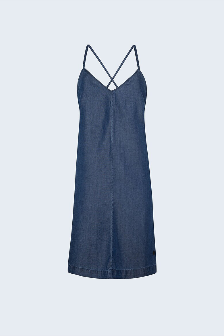 Pepe Jeans London Rochie din denim cu decolteu in V si barete incrucisate pe partea din spate - Pled.ro