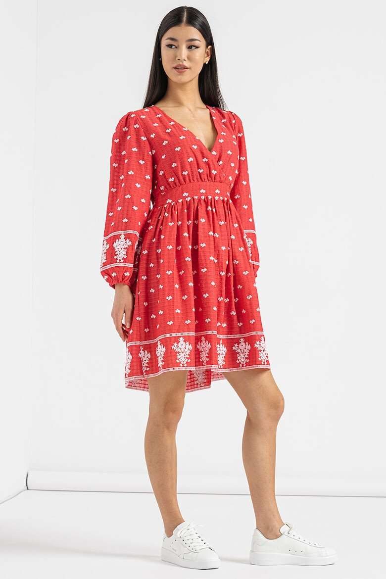 Pepe Jeans London Rochie evazata cu detalii brodate Batia - Pled.ro