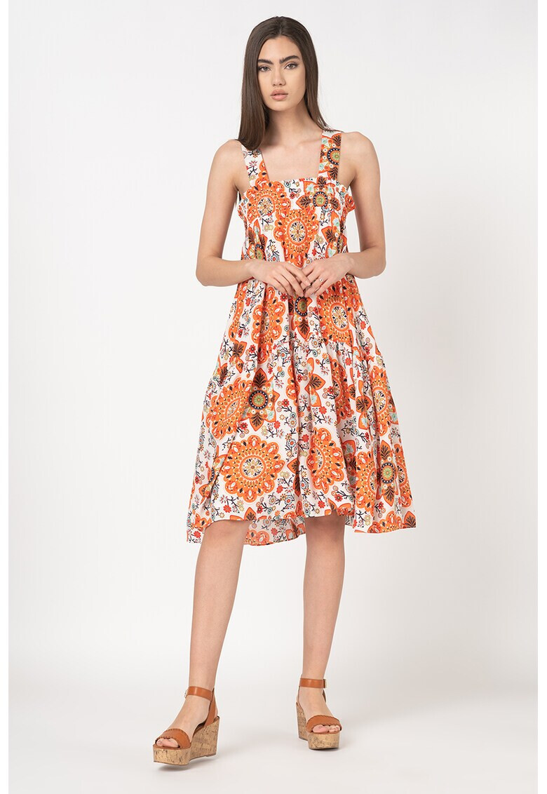 Pepe Jeans London Rochie evazata cu imprimeu floral Loreto - Pled.ro