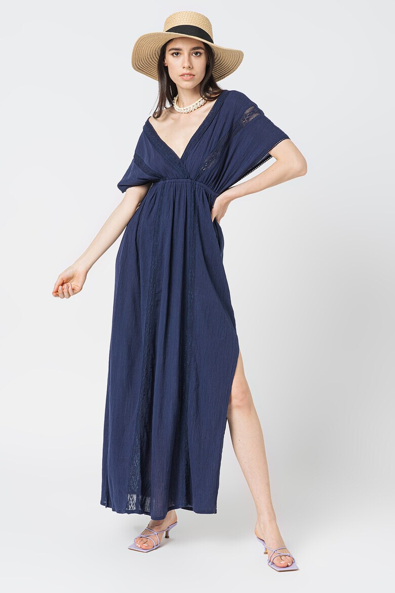 Pepe Jeans London Rochie maxi cu decolteu in V si slit lateral Kaia - Pled.ro