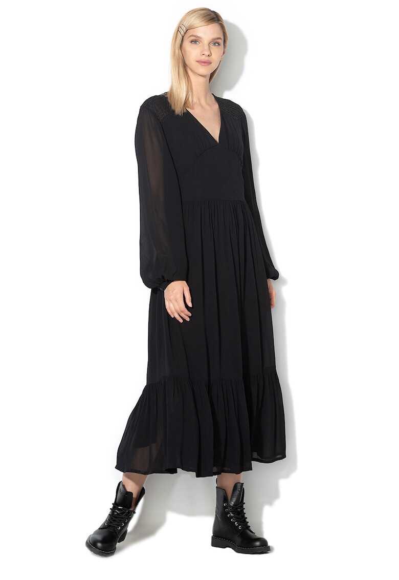 Pepe Jeans London Rochie maxi cu terminatie cu volane Bianca - Pled.ro