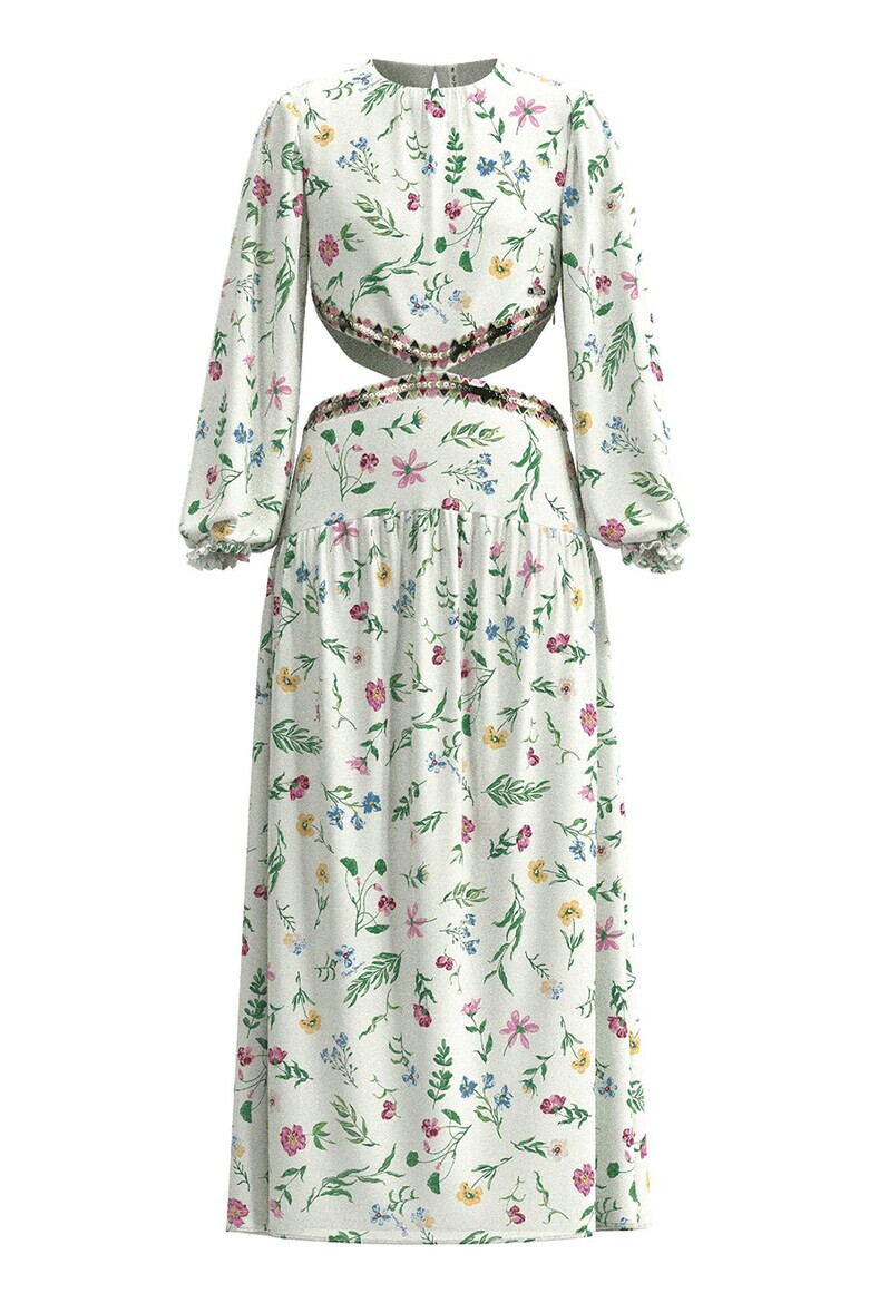 Pepe Jeans London Rochie midi cu imprimeu floral si decupaje - Pled.ro