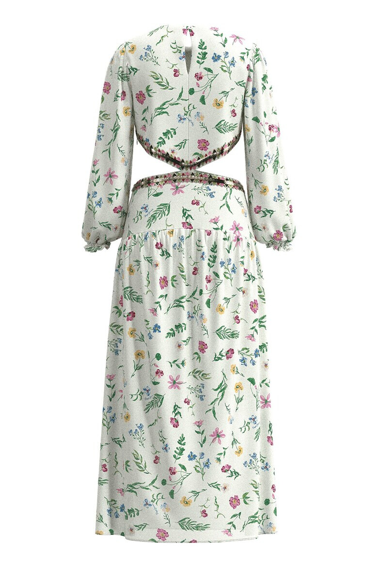 Pepe Jeans London Rochie midi cu imprimeu floral si decupaje - Pled.ro