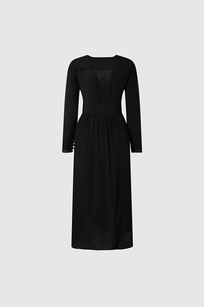 Pepe Jeans London Rochie midi evazata cu decolteu in V - Pled.ro