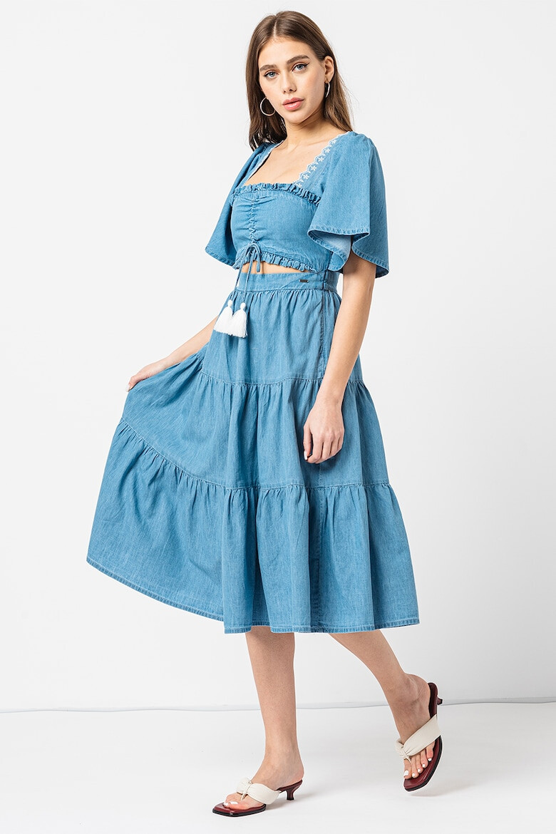 Pepe Jeans London Rochie midi stratificata Aitana - Pled.ro