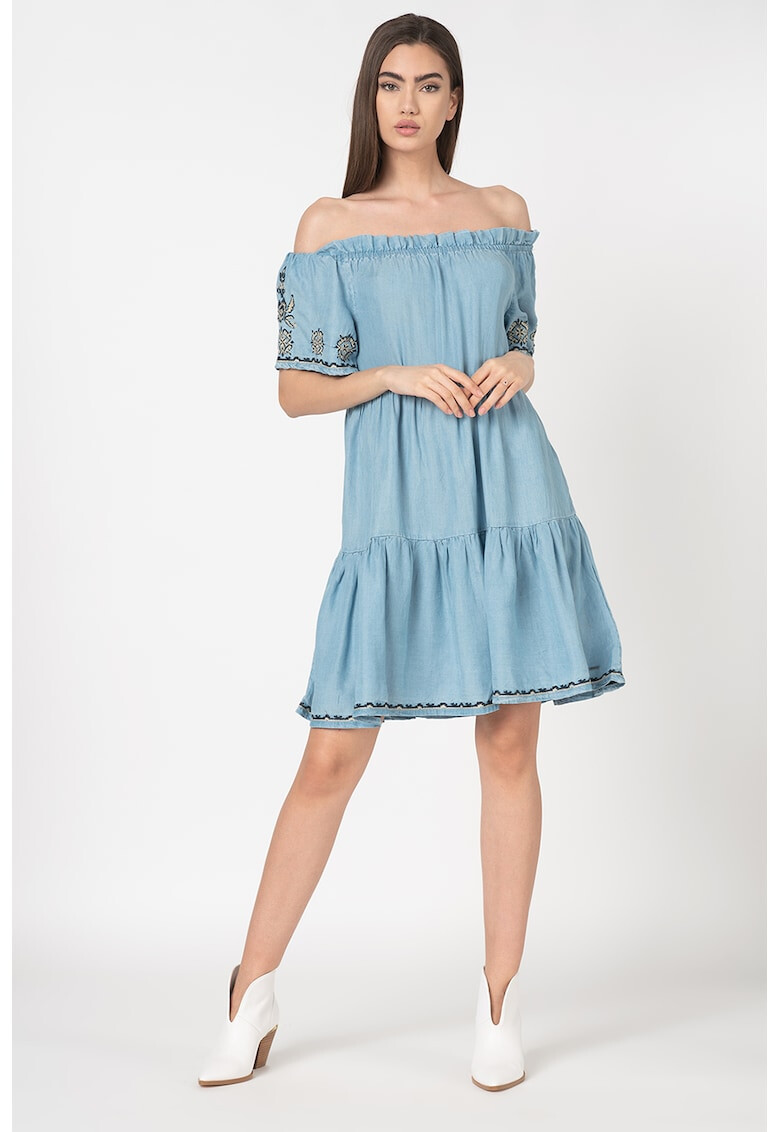 Pepe Jeans London Rochie mini cu detalii brodate Sasha - Pled.ro