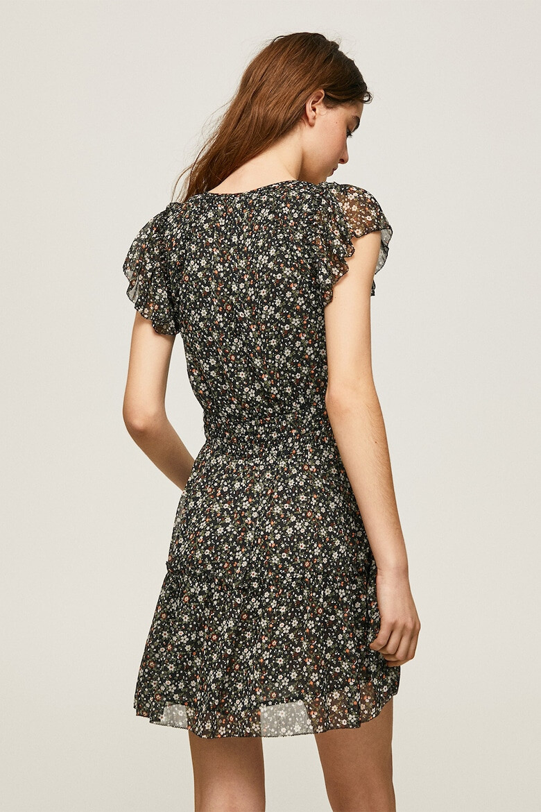 Pepe Jeans London Rochie mini evazata cu imprimeu floral Aiko - Pled.ro