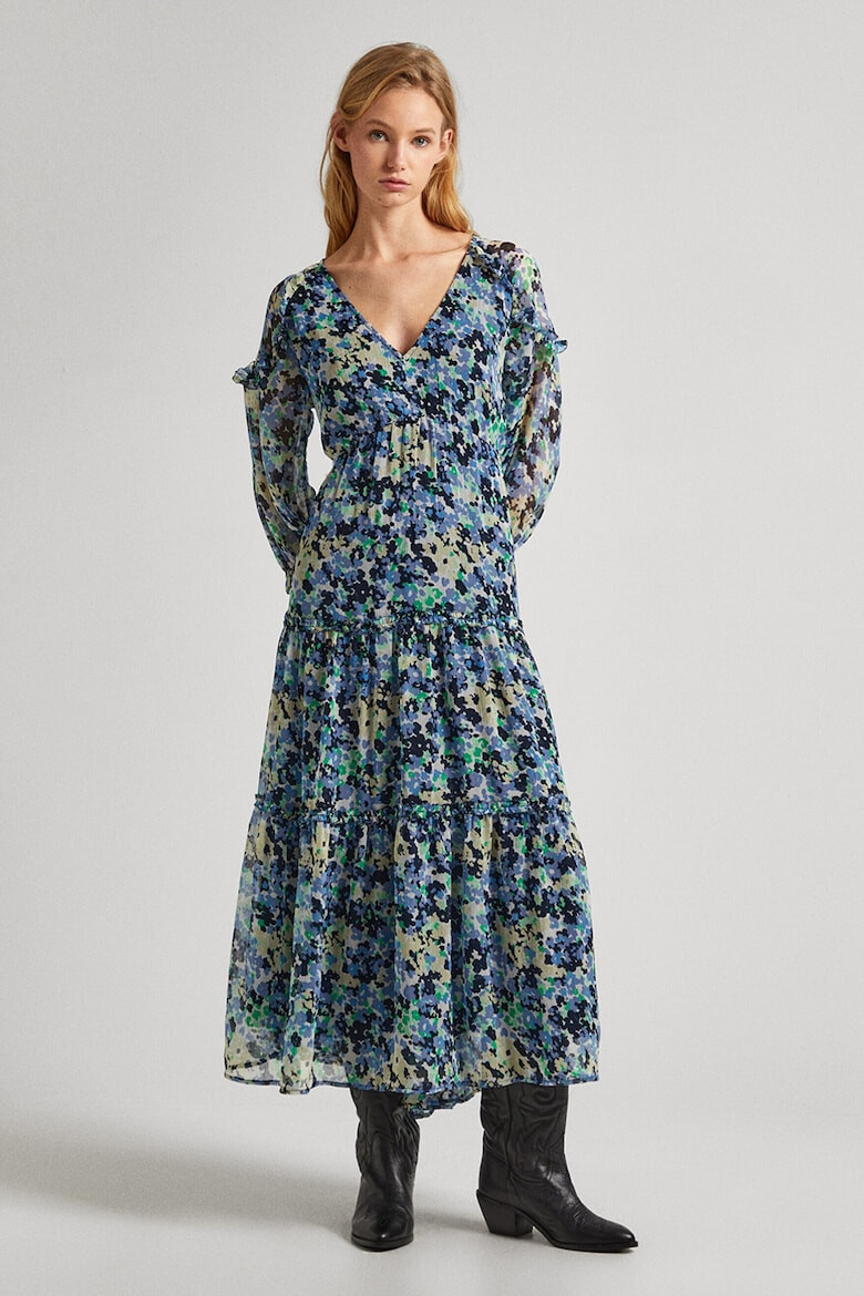 Pepe Jeans London Rochie stratificata cu model floral - Pled.ro