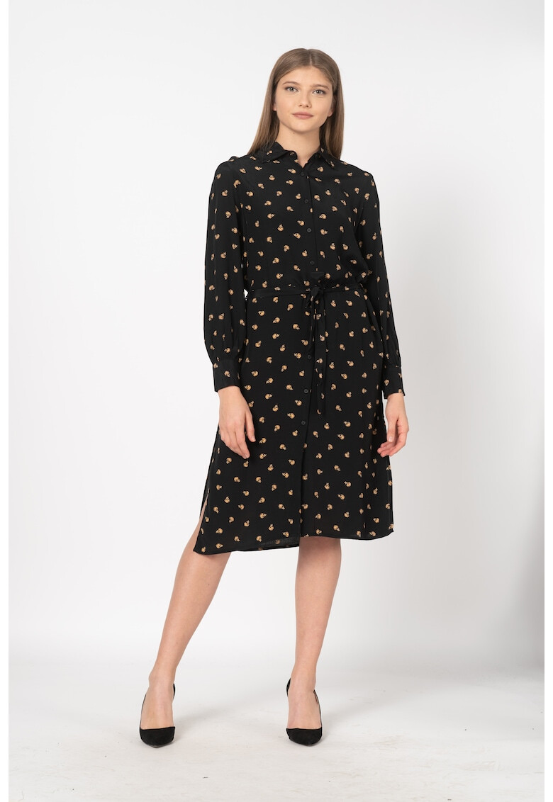 Pepe Jeans London Rochie tip camasa cu imprimeu floral Cata - Pled.ro