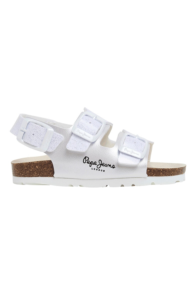 Pepe Jeans London Sandale cu aspect stralucitor - Pled.ro