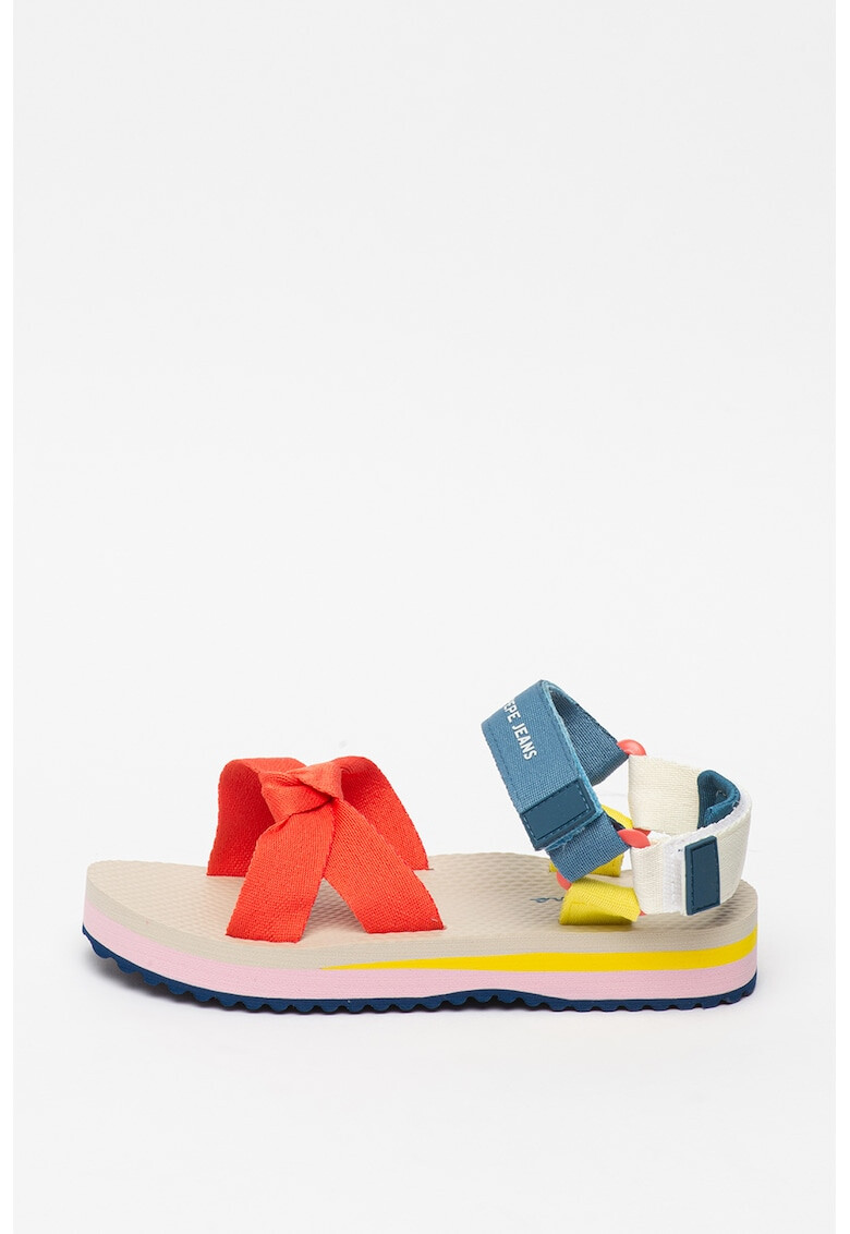 Pepe Jeans London Sandale cu velcro si detaliu innodat Pool - Pled.ro