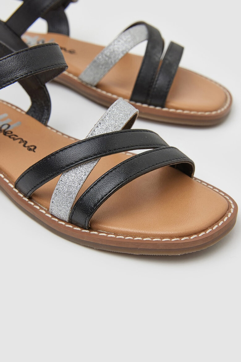 Pepe Jeans London Sandale de piele cu barete multiple si detaliu stralucitor - Pled.ro