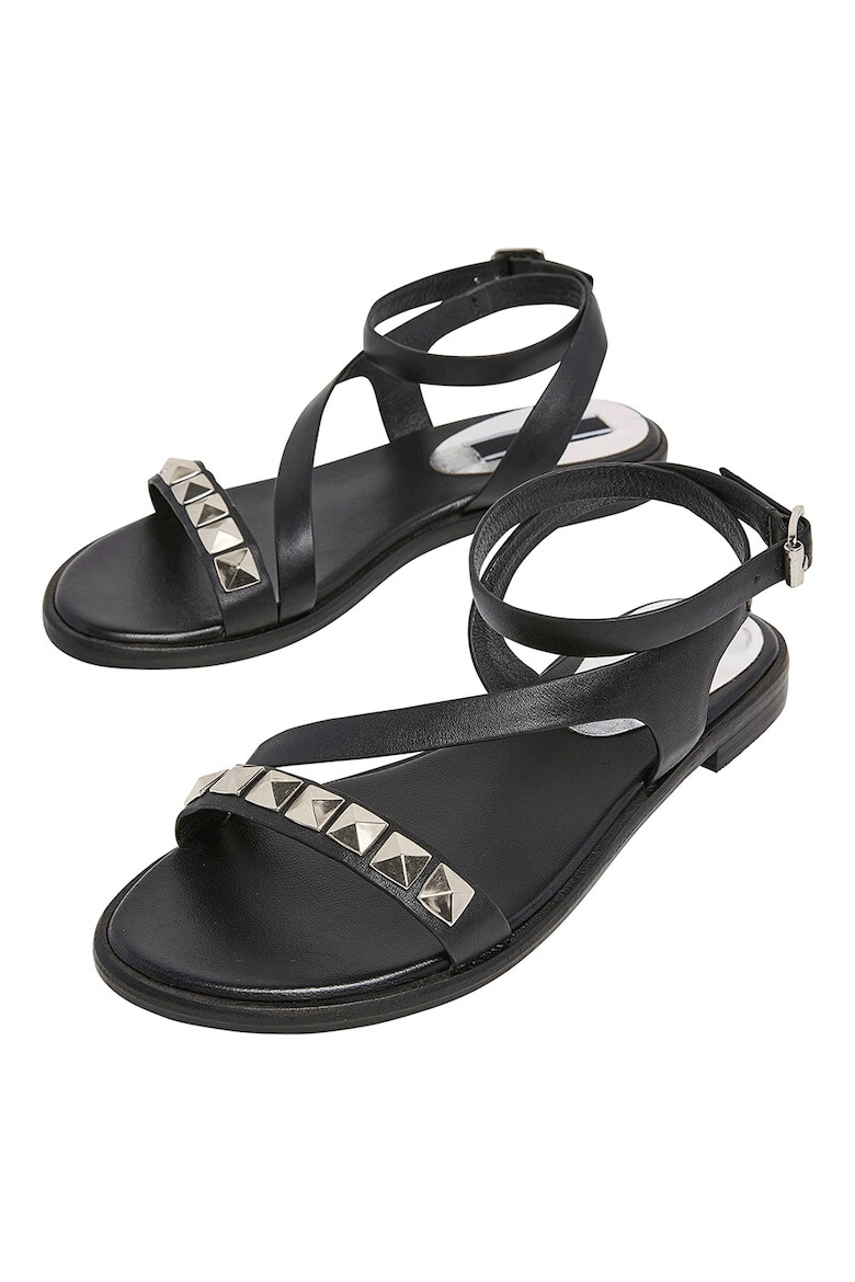 Pepe Jeans London Sandale de piele cu tinte metalice - Pled.ro