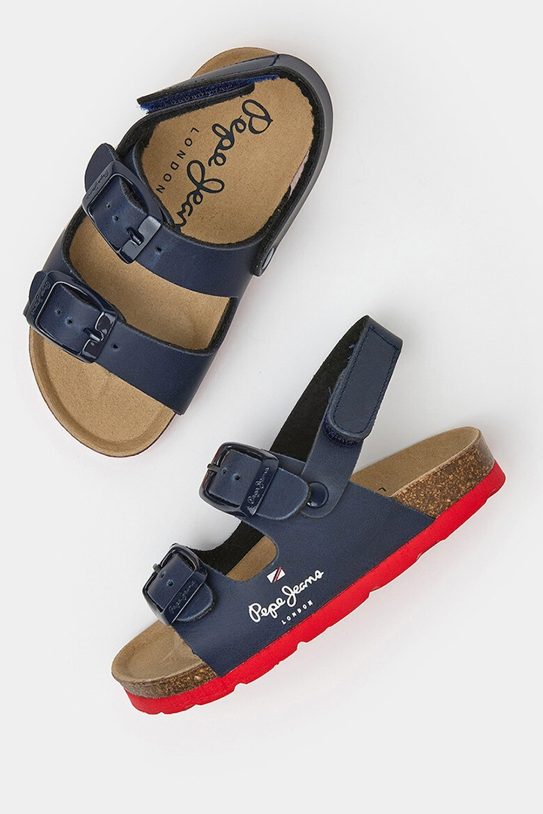 Pepe Jeans London Sandale de piele ecologica cu barete cu catarama - Pled.ro