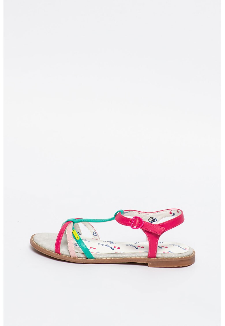 Pepe Jeans London Sandale de piele ecologica cu barete multiple Elsa - Pled.ro