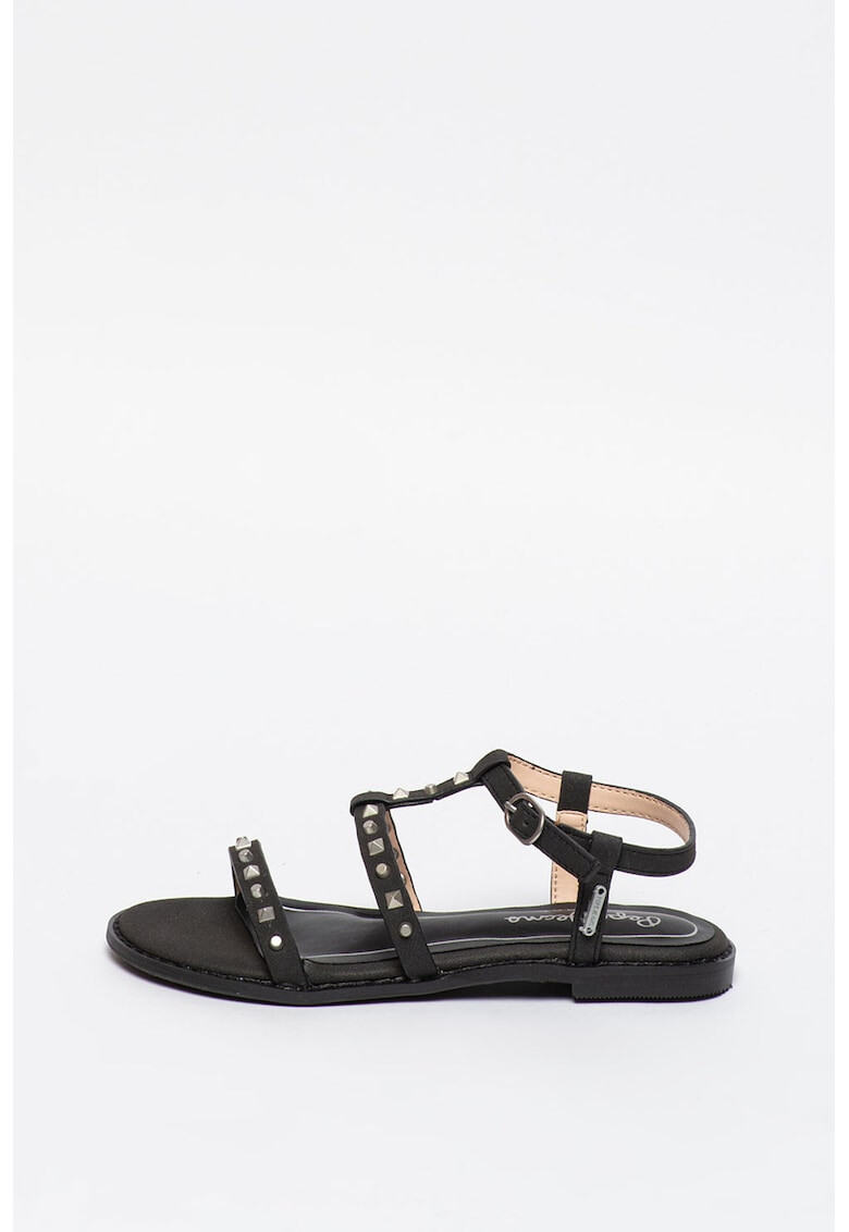 Pepe Jeans London Sandale de piele ecologica cu barete multiple si tinte Elsa - Pled.ro