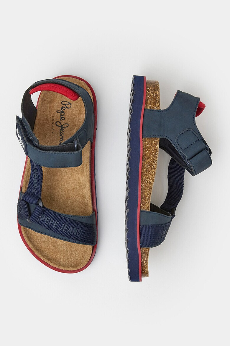 Pepe Jeans London Sandale de piele ecologica si material textil - Pled.ro