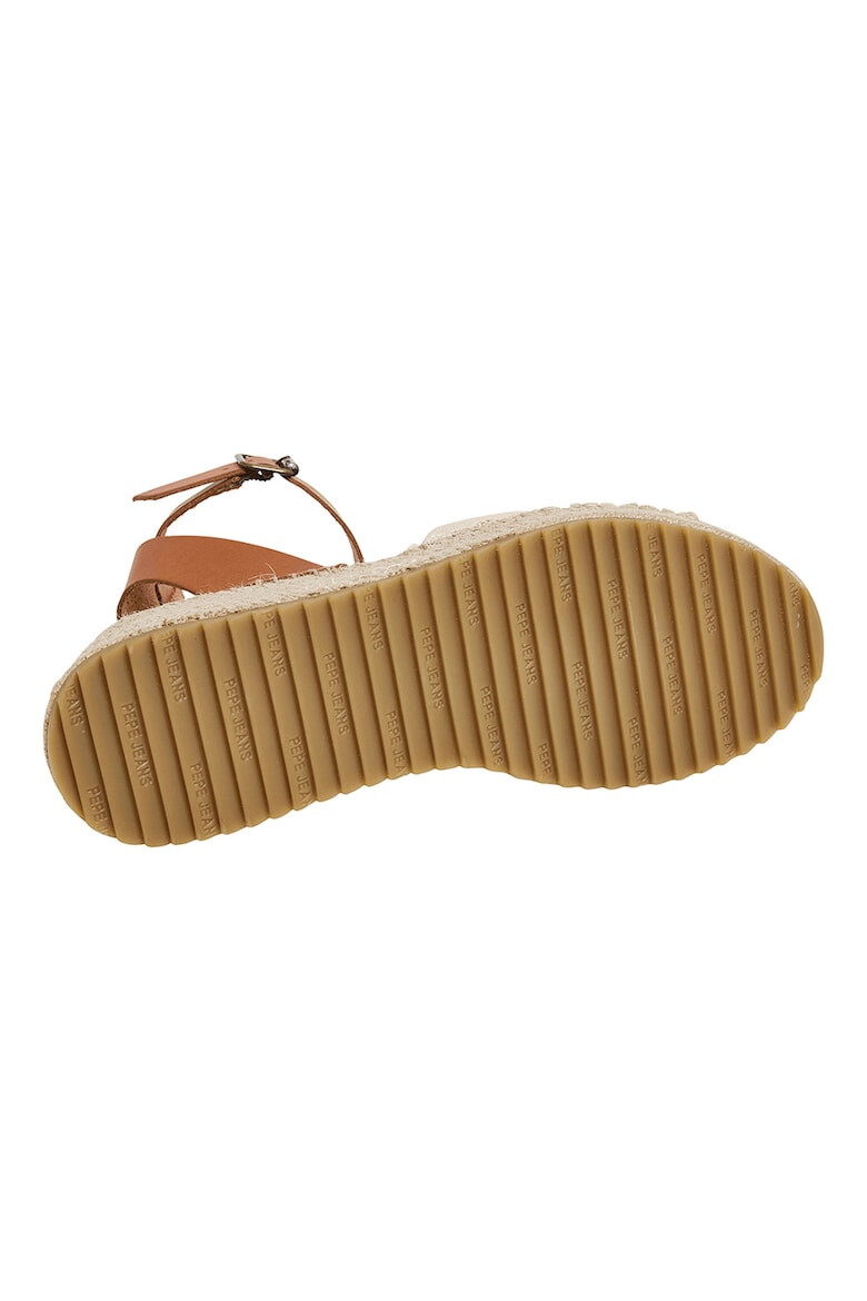 Pepe Jeans London Sandale-espadrile cu detalii de piele - Pled.ro