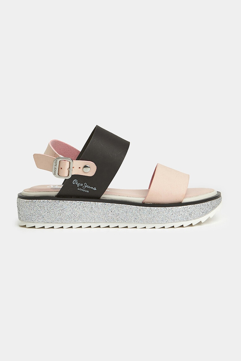 Pepe Jeans London Sandale slingback de piele ecologica - Pled.ro