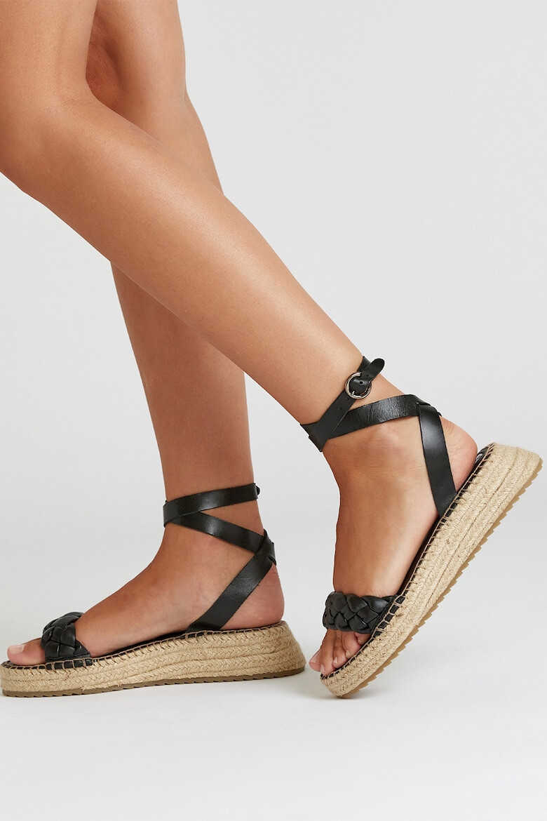 Pepe Jeans London Sandale wedge de piele - Pled.ro