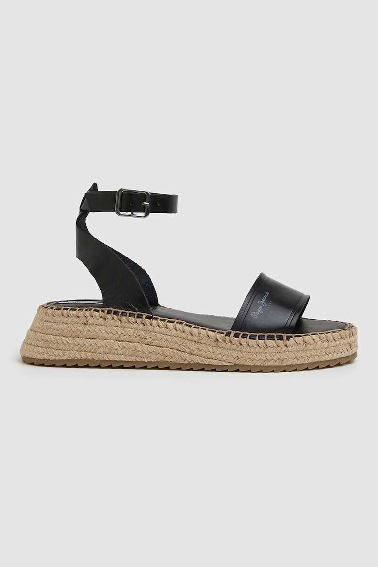 Pepe Jeans London Sandale wedge de piele - Pled.ro