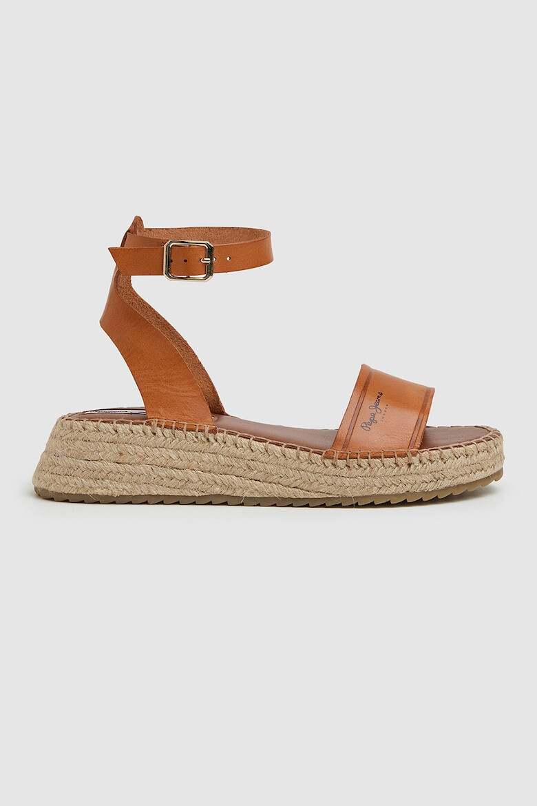 Pepe Jeans London Sandale wedge de piele - Pled.ro