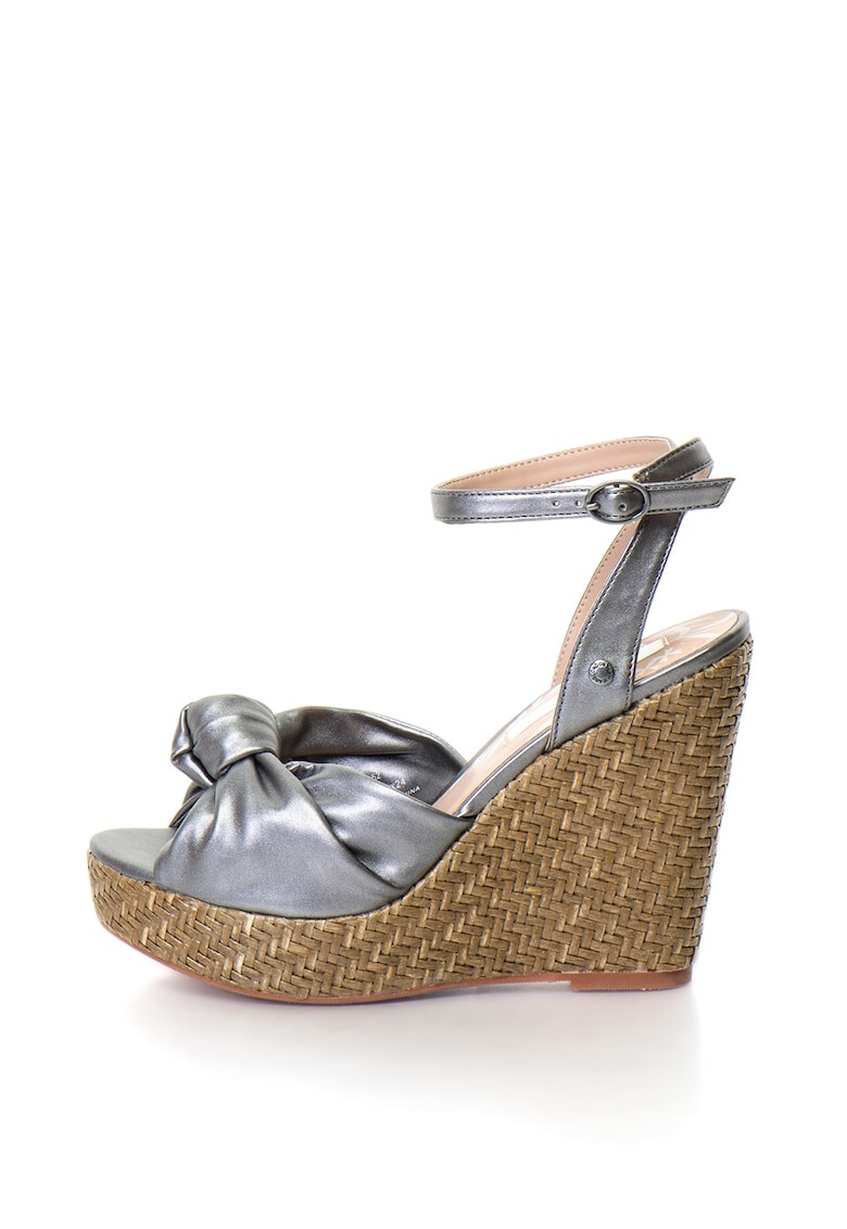 Pepe Jeans London Sandale wedge de piele sintetica Walker - Pled.ro