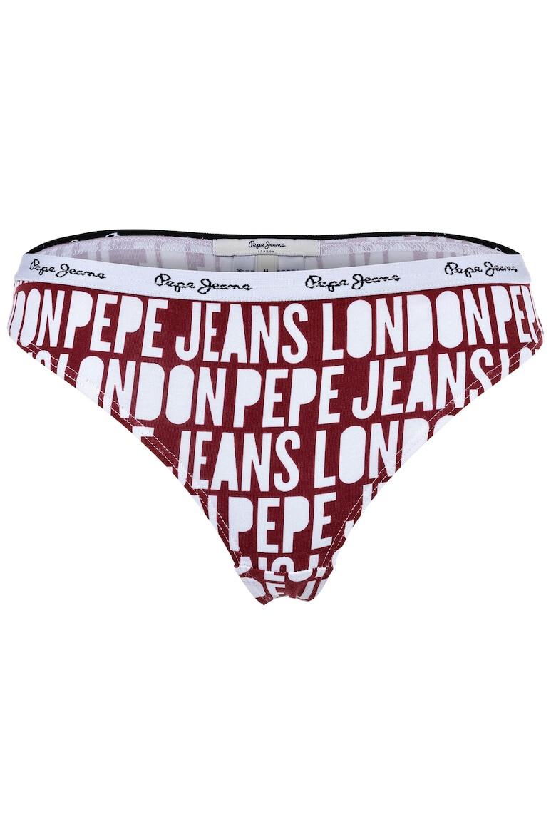 Pepe Jeans London Set de chiloti tanga uni si cu model - 3 perechi - Pled.ro