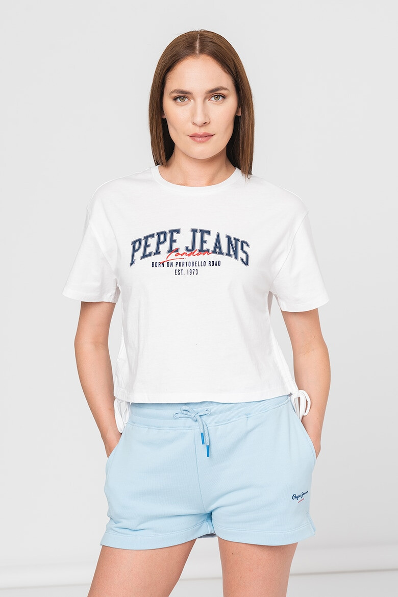 Pepe Jeans London Tricou crop cu logo Cara - Pled.ro