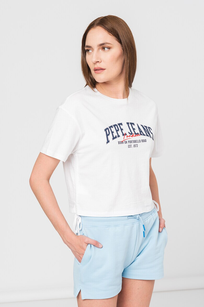 Pepe Jeans London Tricou crop cu logo Cara - Pled.ro