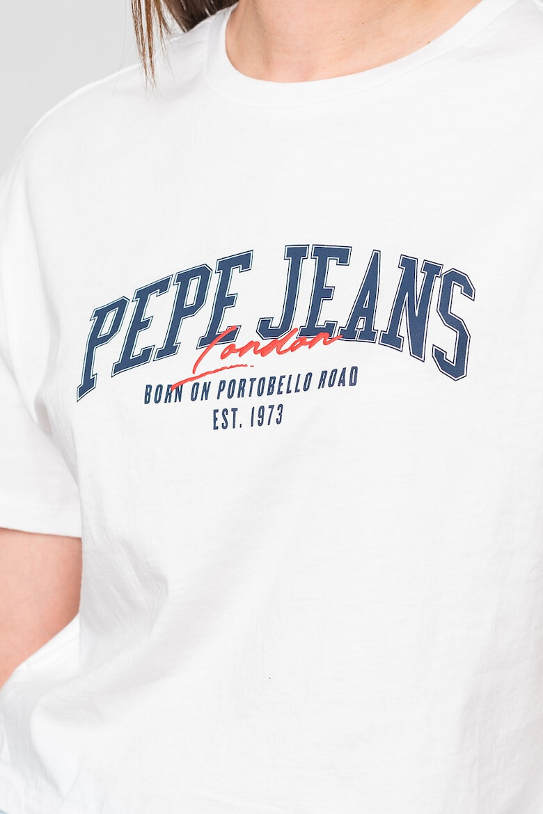 Pepe Jeans London Tricou crop cu logo Cara - Pled.ro