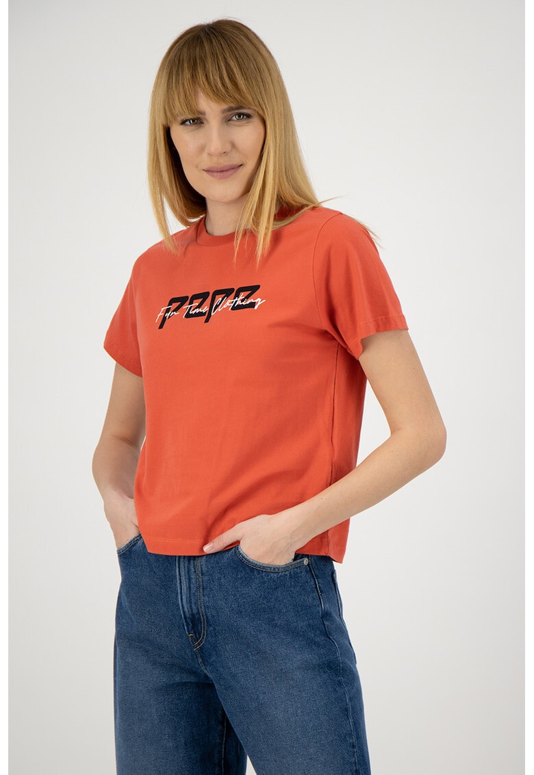 Pepe Jeans London Tricou crop cu logo Pearl - Pled.ro