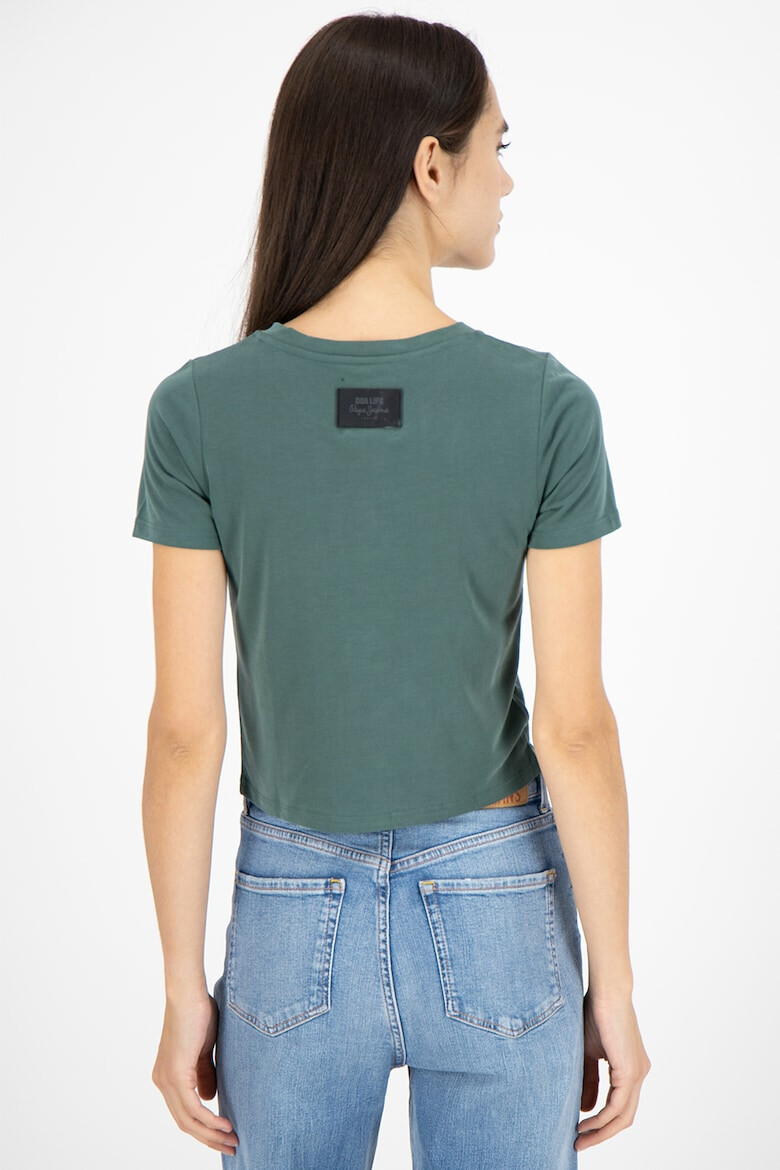 Pepe Jeans London Tricou crop din amestec de modal - Pled.ro