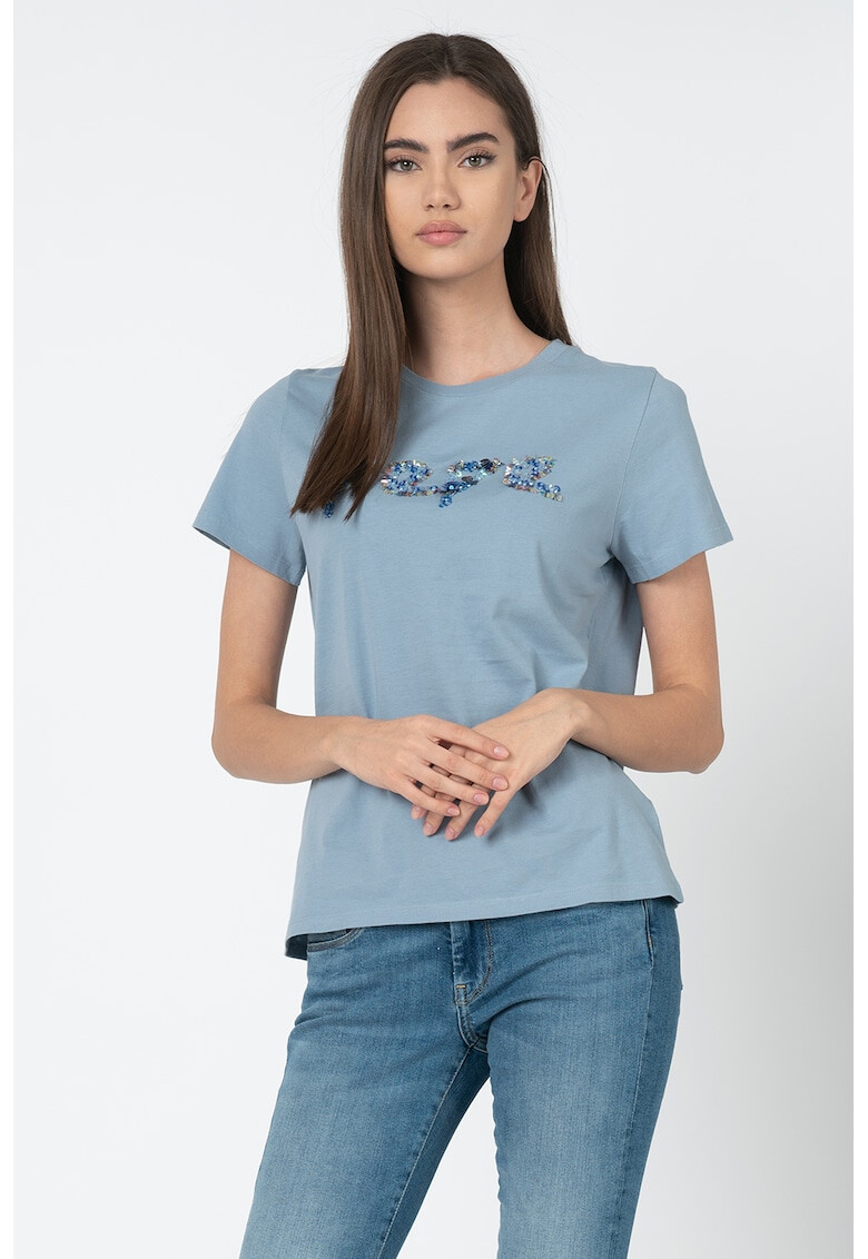 Pepe Jeans London Tricou cu aplicatii din paiete Ada - Pled.ro