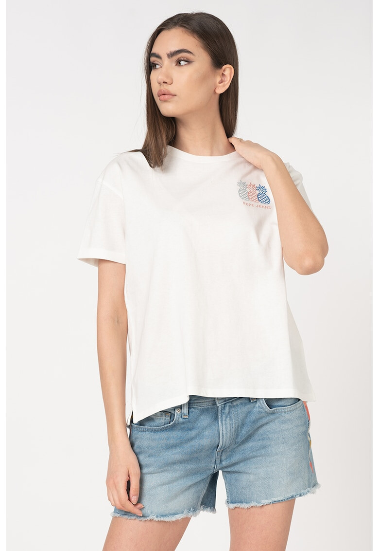 Pepe Jeans London Tricou cu broderie Prue - Pled.ro