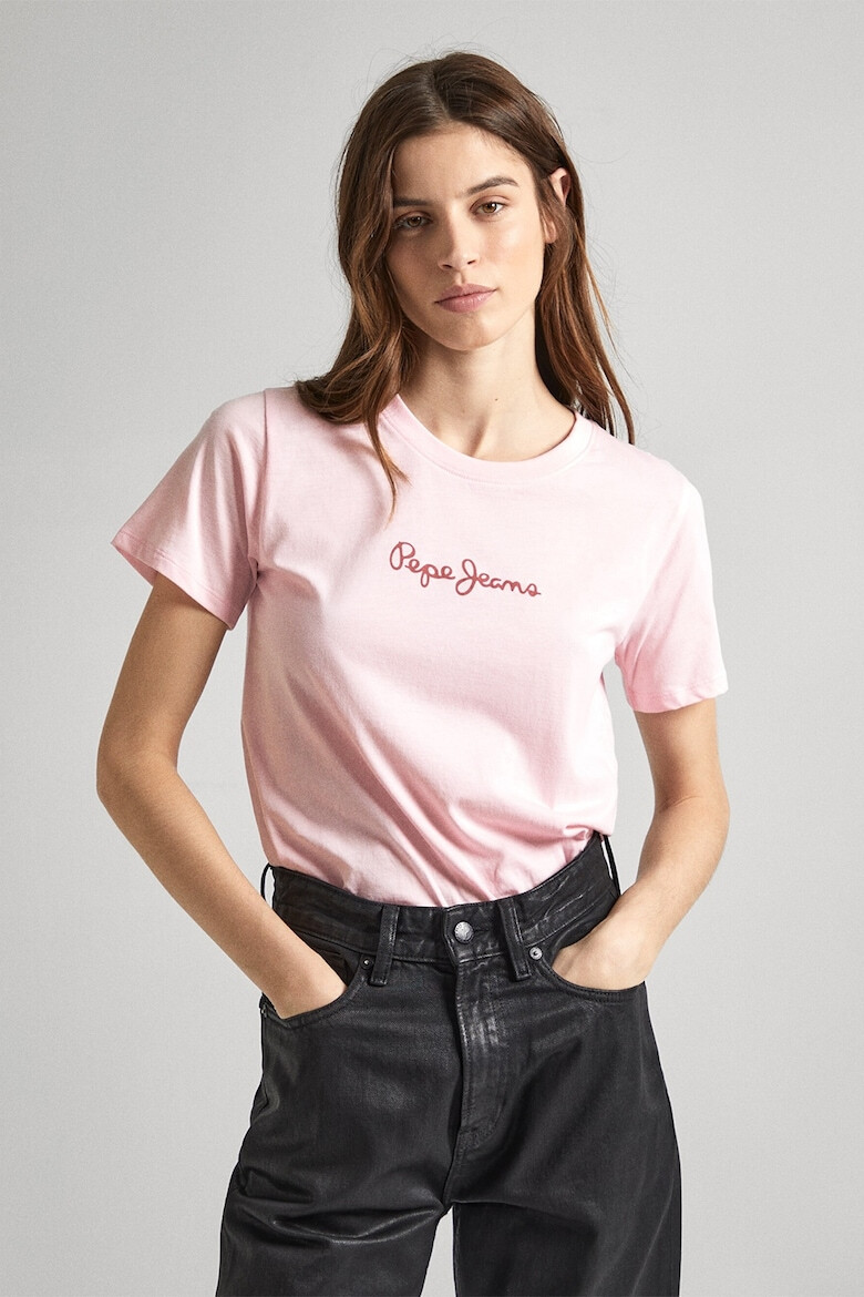 Pepe Jeans London Tricou din bumbac cu imprimeu logo - Pled.ro