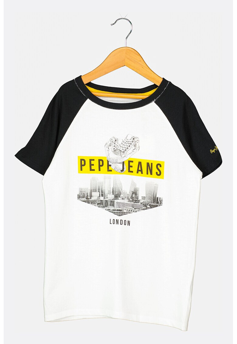 Pepe Jeans London Tricou cu decolteu rotund si imprimeu grafic - Pled.ro