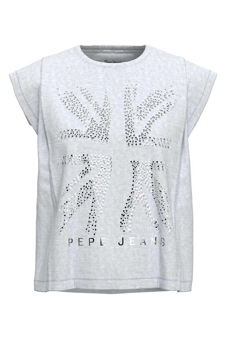 Pepe Jeans London Tricou cu decolteu rotund si umeri intariti - Pled.ro