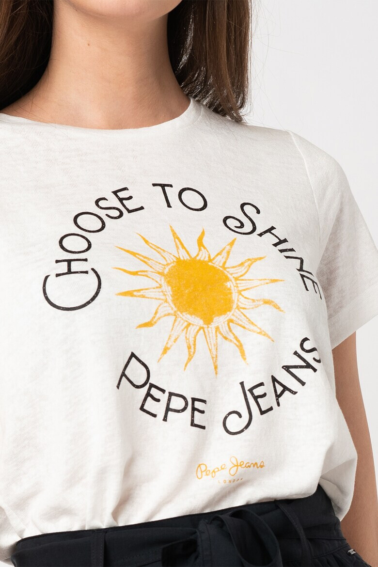 Pepe Jeans London Tricou cu imprimeu Astrid - Pled.ro