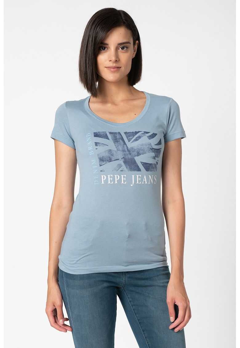 Pepe Jeans London Tricou cu imprimeu logo Aliyah - Pled.ro