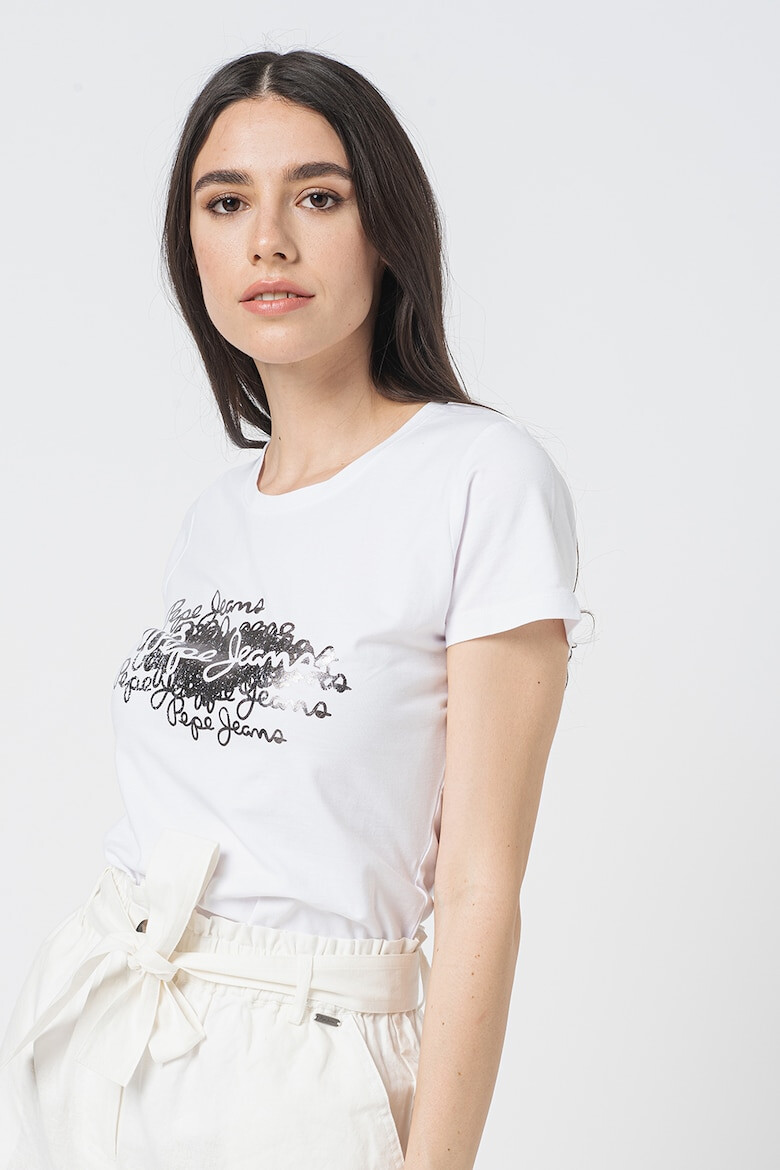 Pepe Jeans London Tricou cu imprimeu logo Anna - Pled.ro