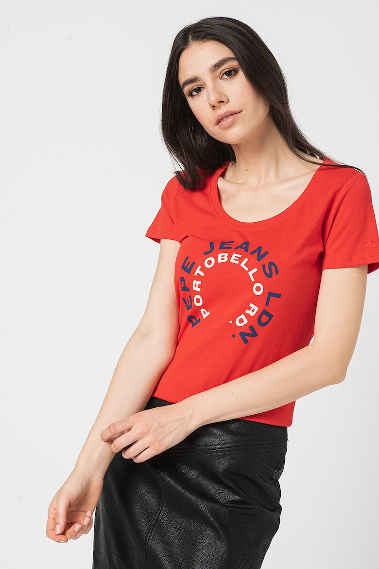 Pepe Jeans London Tricou cu imprimeu logo Cammie - Pled.ro