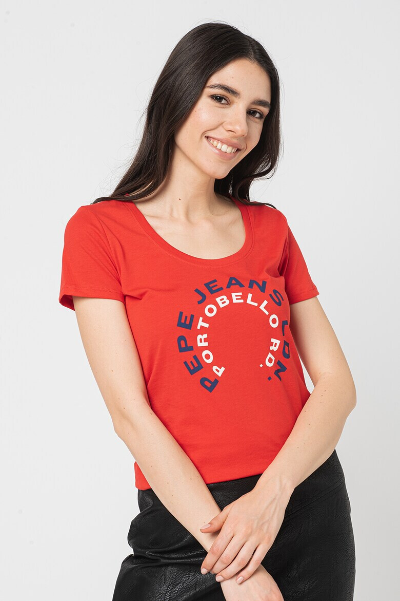 Pepe Jeans London Tricou cu imprimeu logo Cammie - Pled.ro