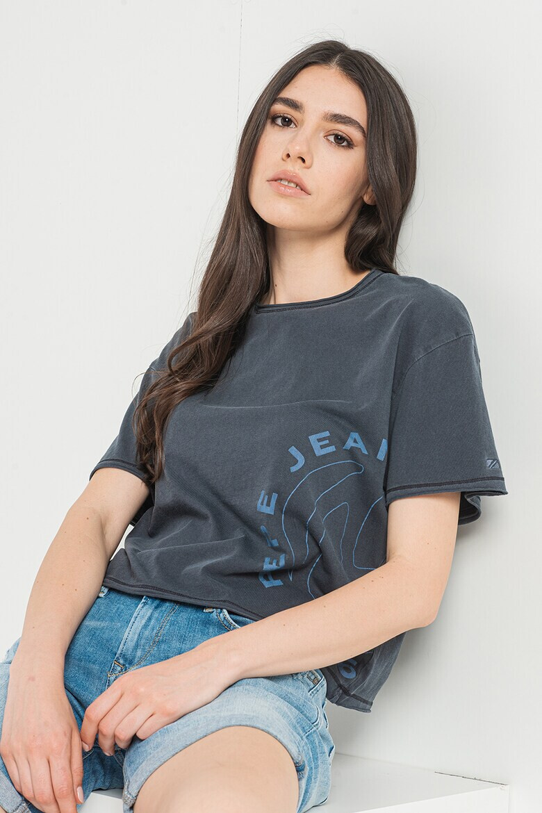 Pepe Jeans London Tricou cu imprimeu logo Candice - Pled.ro