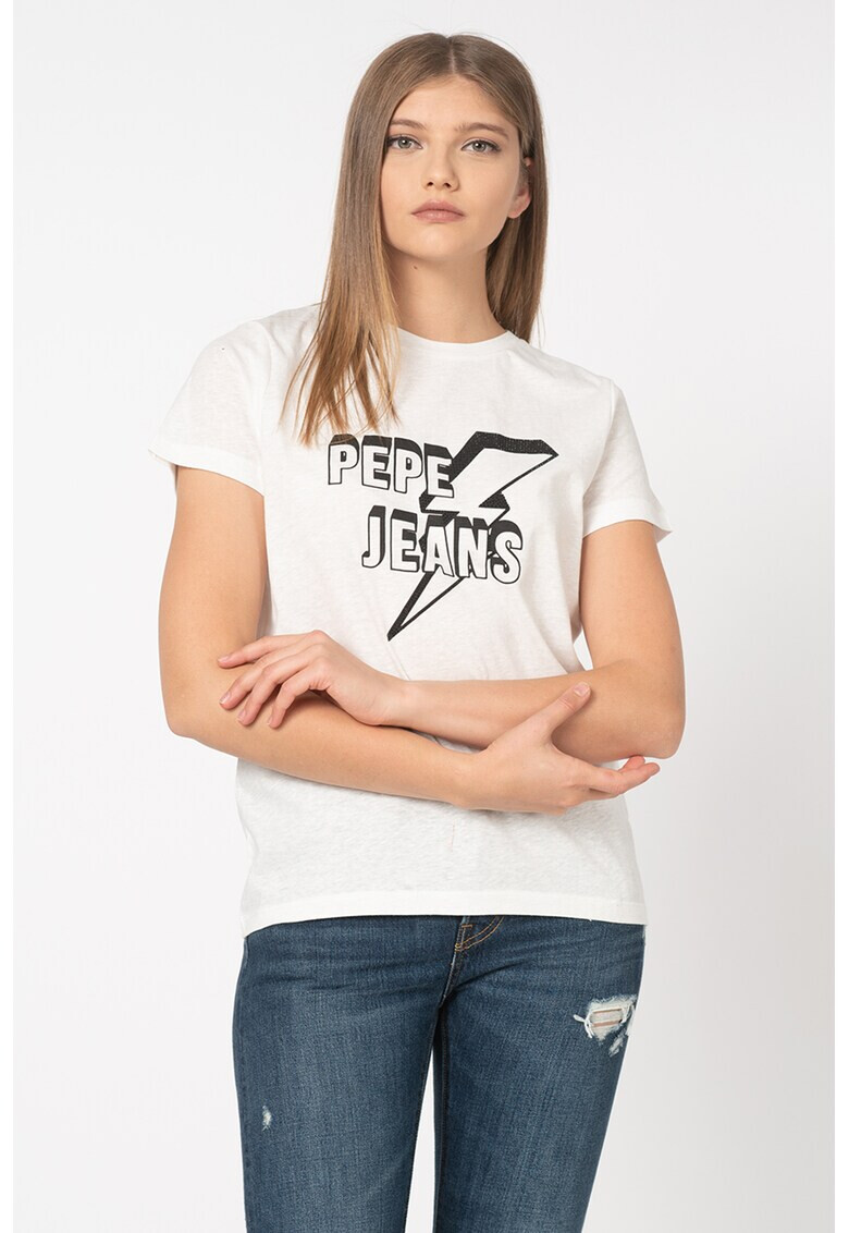 Pepe Jeans London Tricou cu imprimeu logo Clover - Pled.ro