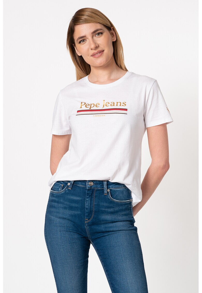 Pepe Jeans London Tricou cu imprimeu logo Lara - Pled.ro