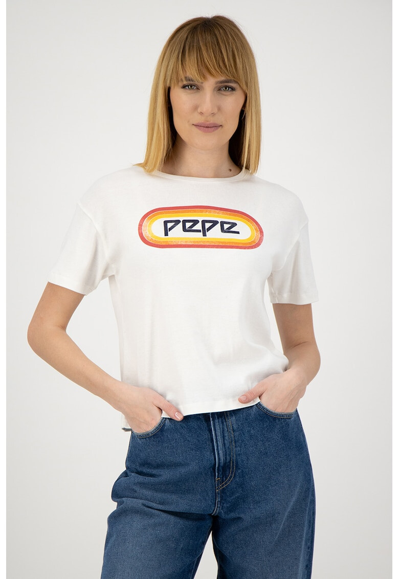 Pepe Jeans London Tricou cu imprimeu logo Paula - Pled.ro