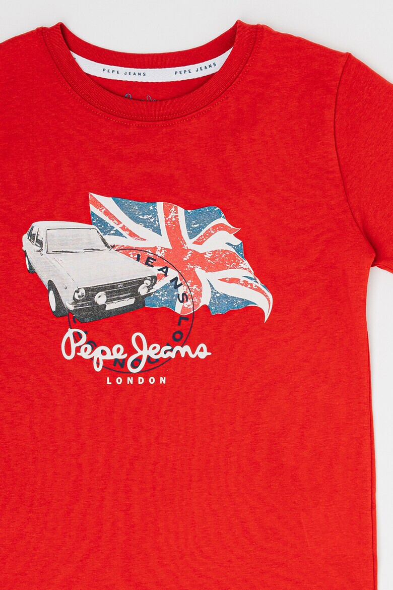 Pepe Jeans London Tricou cu imprimeu logo si grafic Troy - Pled.ro