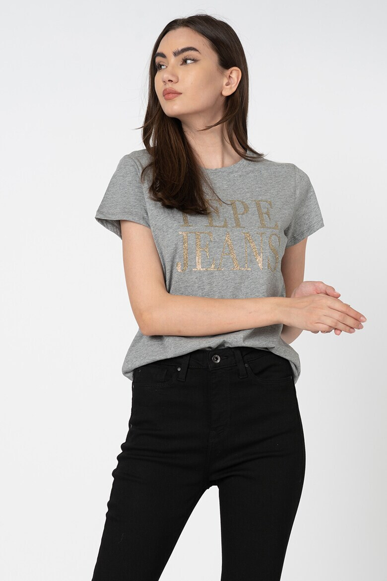 Pepe Jeans London Tricou cu imprimeu stralucitor Lucila - Pled.ro